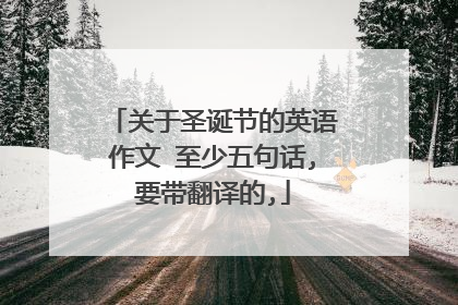 关于圣诞节的英语作文 至少五句话,要带翻译的,