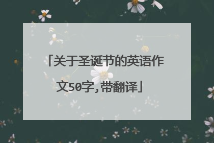 关于圣诞节的英语作文50字,带翻译