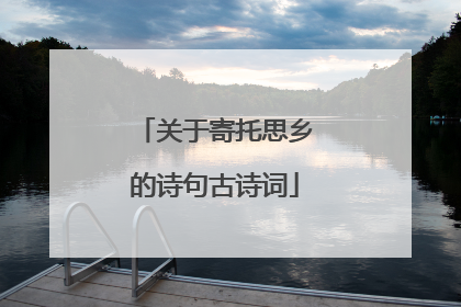 关于寄托思乡的诗句古诗词