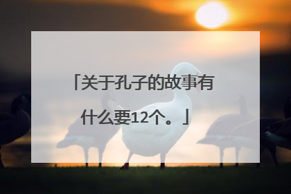 关于孔子的故事有什么要12个。