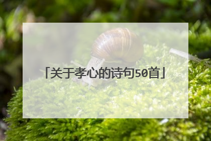 关于孝心的诗句50首