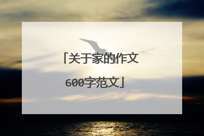 关于家的作文600字范文