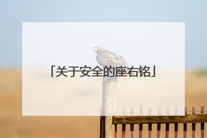 关于安全的座右铭