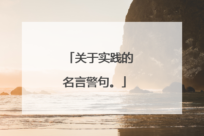 关于实践的名言警句。