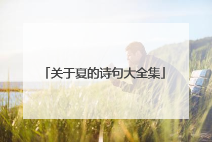 关于夏的诗句大全集