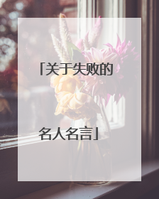 关于失败的名人名言