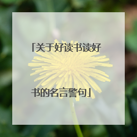 关于好读书读好书的名言警句