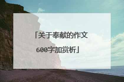 关于奉献的作文600字加赏析