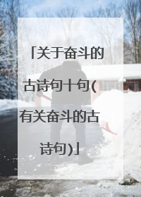 关于奋斗的古诗句十句(有关奋斗的古诗句)