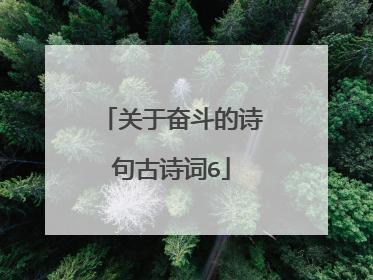 关于奋斗的诗句古诗词6