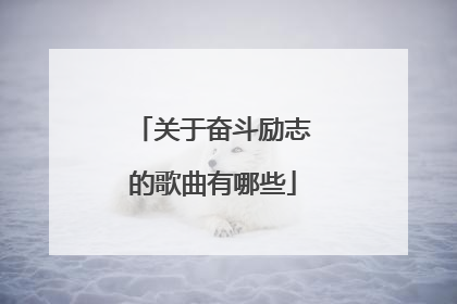 关于奋斗励志的歌曲有哪些