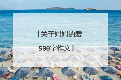 关于妈妈的爱500字作文