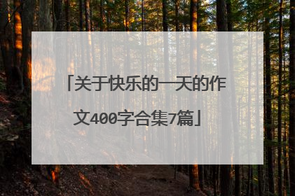 关于快乐的一天的作文400字合集7篇