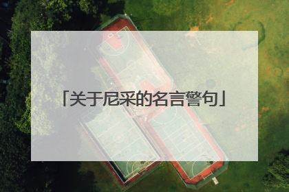 关于尼采的名言警句