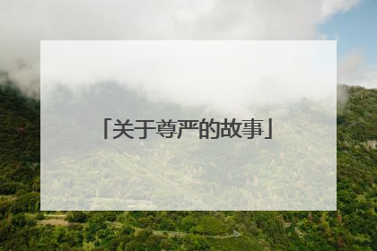 关于尊严的故事