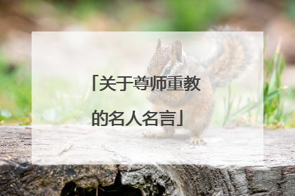 关于尊师重教的名人名言