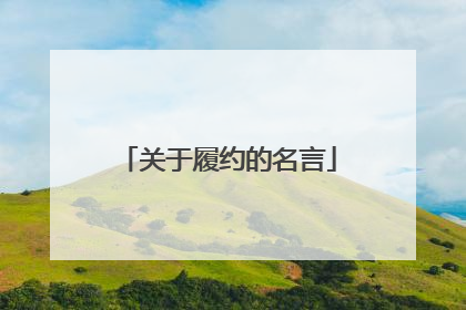 关于履约的名言