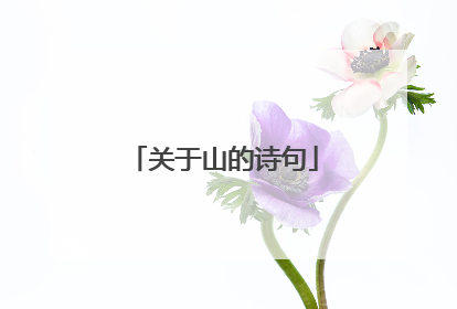关于山的诗句