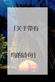 关于带有鸟的诗句