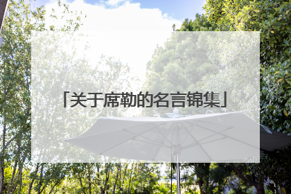 关于席勒的名言锦集