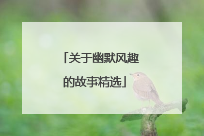 关于幽默风趣的故事精选