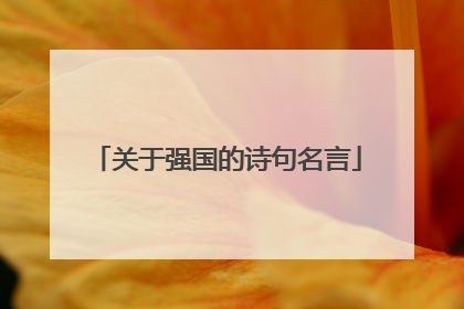 关于强国的诗句名言