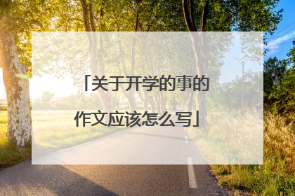 关于开学的事的作文应该怎么写