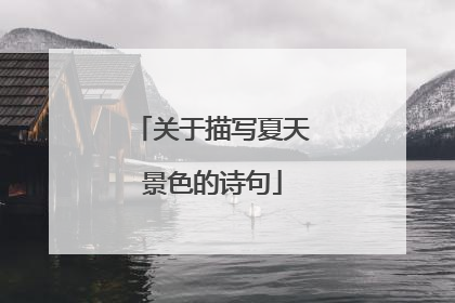关于描写夏天景色的诗句
