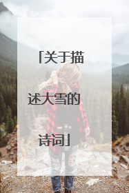 关于描述大雪的诗词