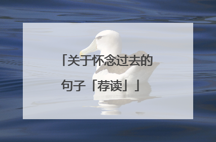 关于怀念过去的句子「荐读」
