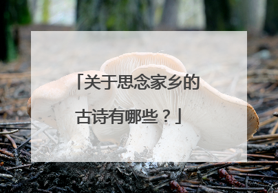 关于思念家乡的古诗有哪些？