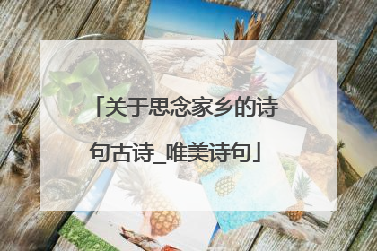 关于思念家乡的诗句古诗_唯美诗句