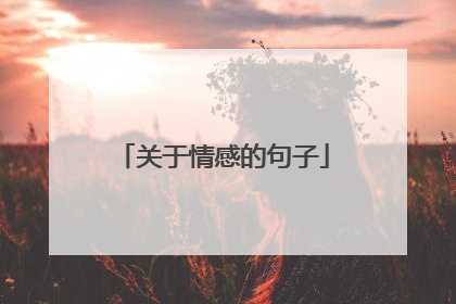 关于情感的句子