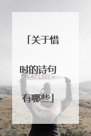 关于惜时的诗句有哪些