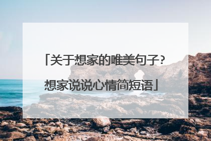 关于想家的唯美句子? 想家说说心情简短语