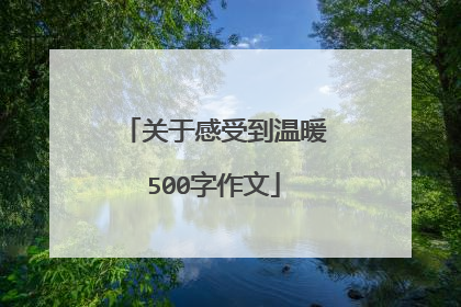 关于感受到温暖500字作文