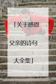 关于感恩父亲的诗句大全集