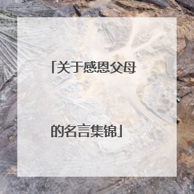 关于感恩父母的名言集锦