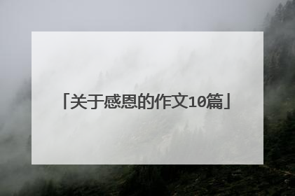 关于感恩的作文10篇