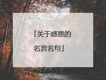 关于感恩的名言名句