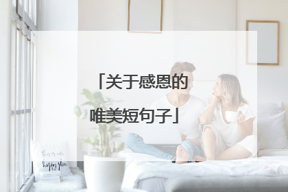 关于感恩的唯美短句子