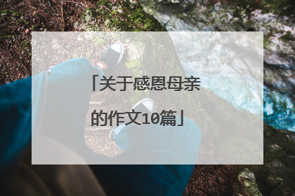 关于感恩母亲的作文10篇