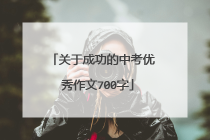 关于成功的中考优秀作文700字