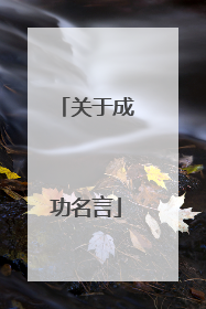 关于成功名言