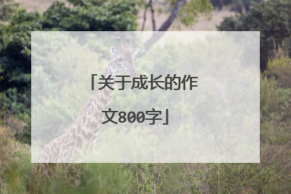 关于成长的作文800字