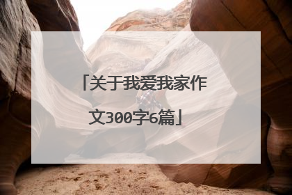 关于我爱我家作文300字6篇