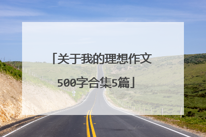 关于我的理想作文500字合集5篇