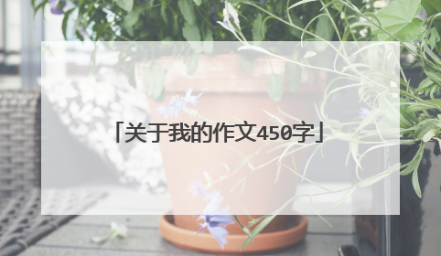 关于我的作文450字