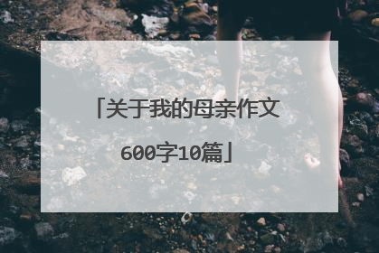 关于我的母亲作文600字10篇
