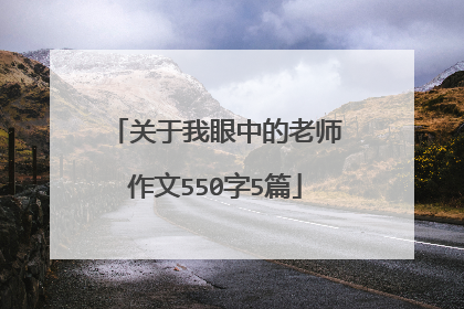 关于我眼中的老师作文550字5篇